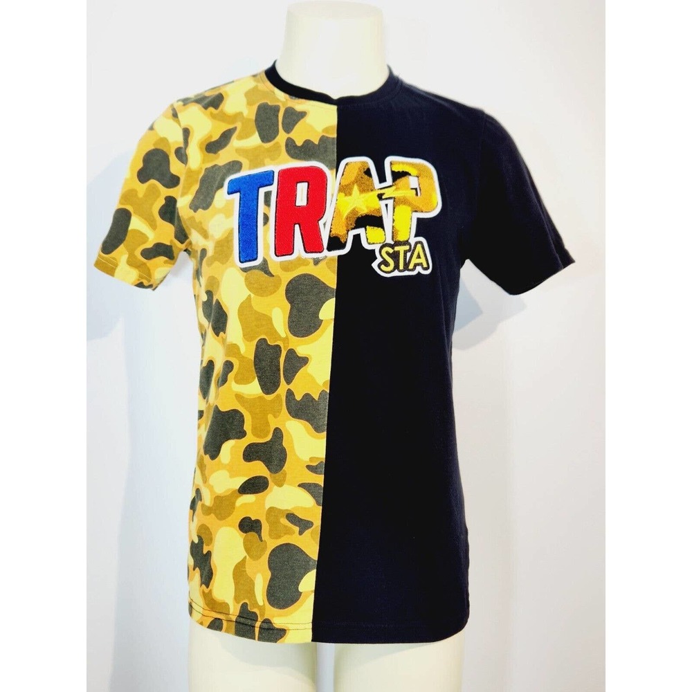 Men's Frply Trap Sta Camo/Black/Multi-Color Short Sleeve T-shirt Size Medium